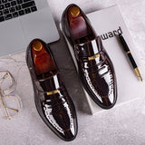 Large size leather shoes, men's breathable Korean style shoes, business formal low cut shoes - V.I.P Digital Presence