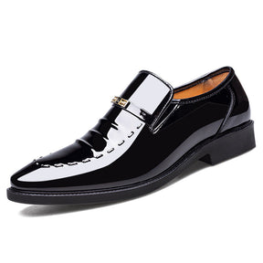 Large size leather shoes, men's breathable Korean style shoes, business formal low cut shoes - V.I.P Digital Presence