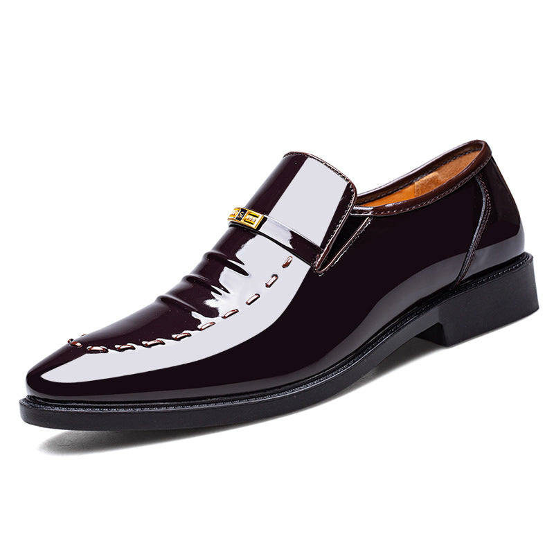 Large size leather shoes, men's breathable Korean style shoes, business formal low cut shoes - V.I.P Digital Presence
