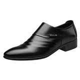 Leather shoe covers, casual pointed single shoes, men's mesh hole shoes - V.I.P Digital Presence