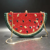 Lemon Shape AB/Gold Rhinestone Small Women Shoulder Bag Luxury Designer Lady Girls Evening Clutches Wedding Party Chain Purse - V.I.P Digital Presence