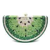 Lemon Shape AB/Gold Rhinestone Small Women Shoulder Bag Luxury Designer Lady Girls Evening Clutches Wedding Party Chain Purse - V.I.P Digital Presence