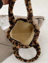 Leopard Fluff Handbag with Zip - V.I.P Digital Presence