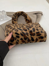 Leopard Fluff Handbag with Zip - V.I.P Digital Presence
