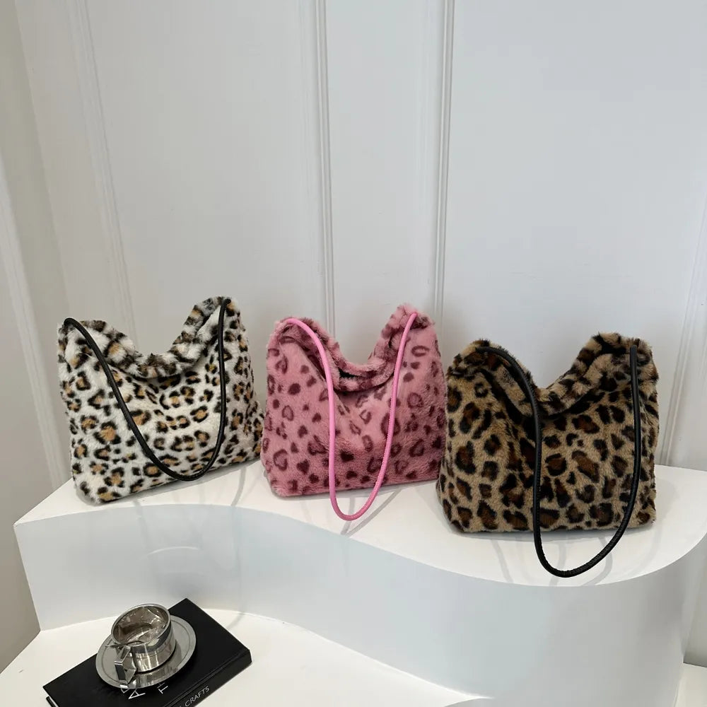 Leopard Furry Shoulder Bag - V.I.P Digital Presence