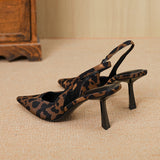 Leopard Point Toe Slingback Pumps - V.I.P Digital Presence