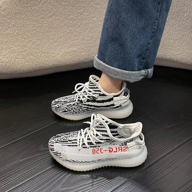 Letter Lace-Up Platform Athletic Shoes - V.I.P Digital Presence