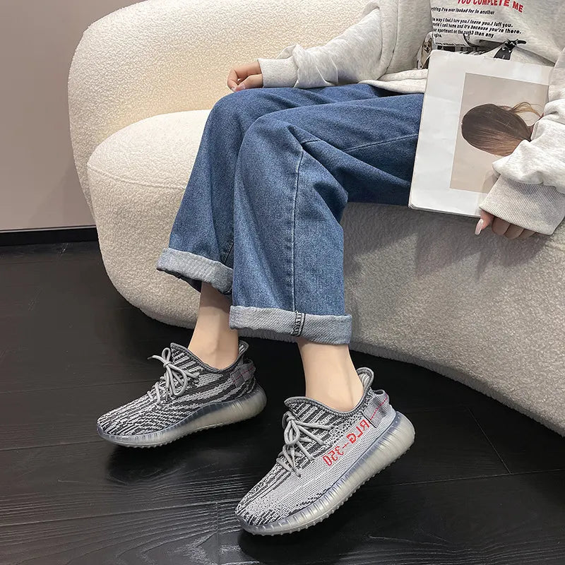 Letter Lace-Up Platform Athletic Shoes - V.I.P Digital Presence