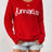 Letter Round Neck Long Sleeve Sweater - V.I.P Digital Presence