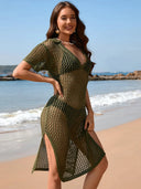 Long skirt loose solid color vacation pullover fashionable women's dress - V.I.P Digital Presence