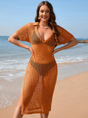 Long skirt loose solid color vacation pullover fashionable women's dress - V.I.P Digital Presence