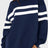 Lovelet Striped Round Neck Dropped Shoulder Sweatshirt - V.I.P Digital Presence