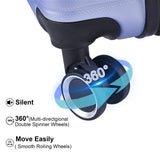 Luggage Suitcase 3 Piece Sets Hardside Carry-on luggage with Spinner Wheels 20"/24"/28" Lavender purple + ABS - V.I.P Digital Presence