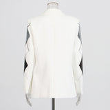 Luxury casual small suit with fashionable patchwork sequin design one button suit jacket for women - V.I.P Digital Presence
