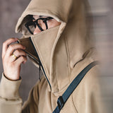 Maden Workwear American Heavyweight Balaclava Hoodie with Zipper High Street Tactical Men's Autumn Coat - V.I.P Digital Presence