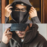 Maden Workwear American Heavyweight Balaclava Hoodie with Zipper High Street Tactical Men's Autumn Coat - V.I.P Digital Presence