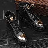 Martin boots men's high top board shoes metal casual leather boots men's Korean version trendy street dance shoes - V.I.P Digital Presence