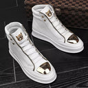 Martin boots men's high top board shoes metal casual leather boots men's Korean version trendy street dance shoes - V.I.P Digital Presence