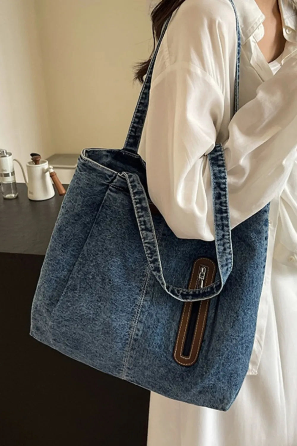 Medium Denim Tote Bag - V.I.P Digital Presence