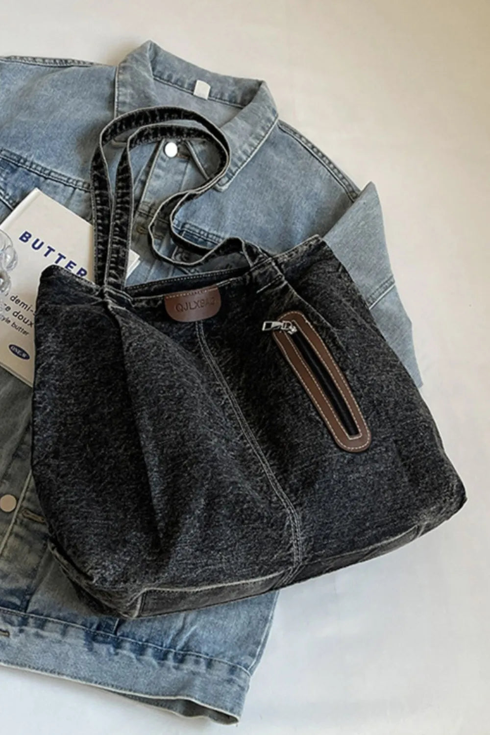 Medium Denim Tote Bag - V.I.P Digital Presence