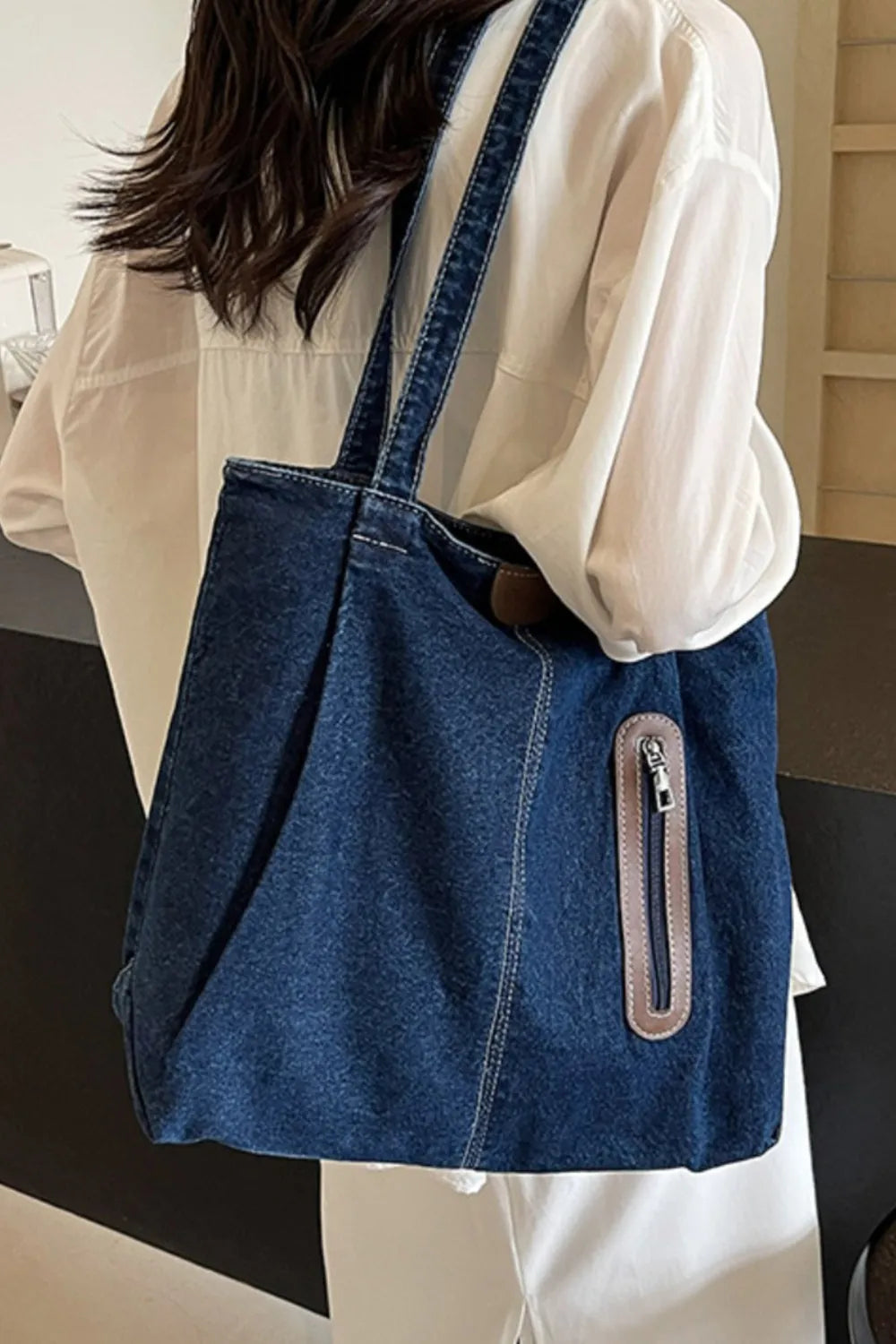 Medium Denim Tote Bag - V.I.P Digital Presence