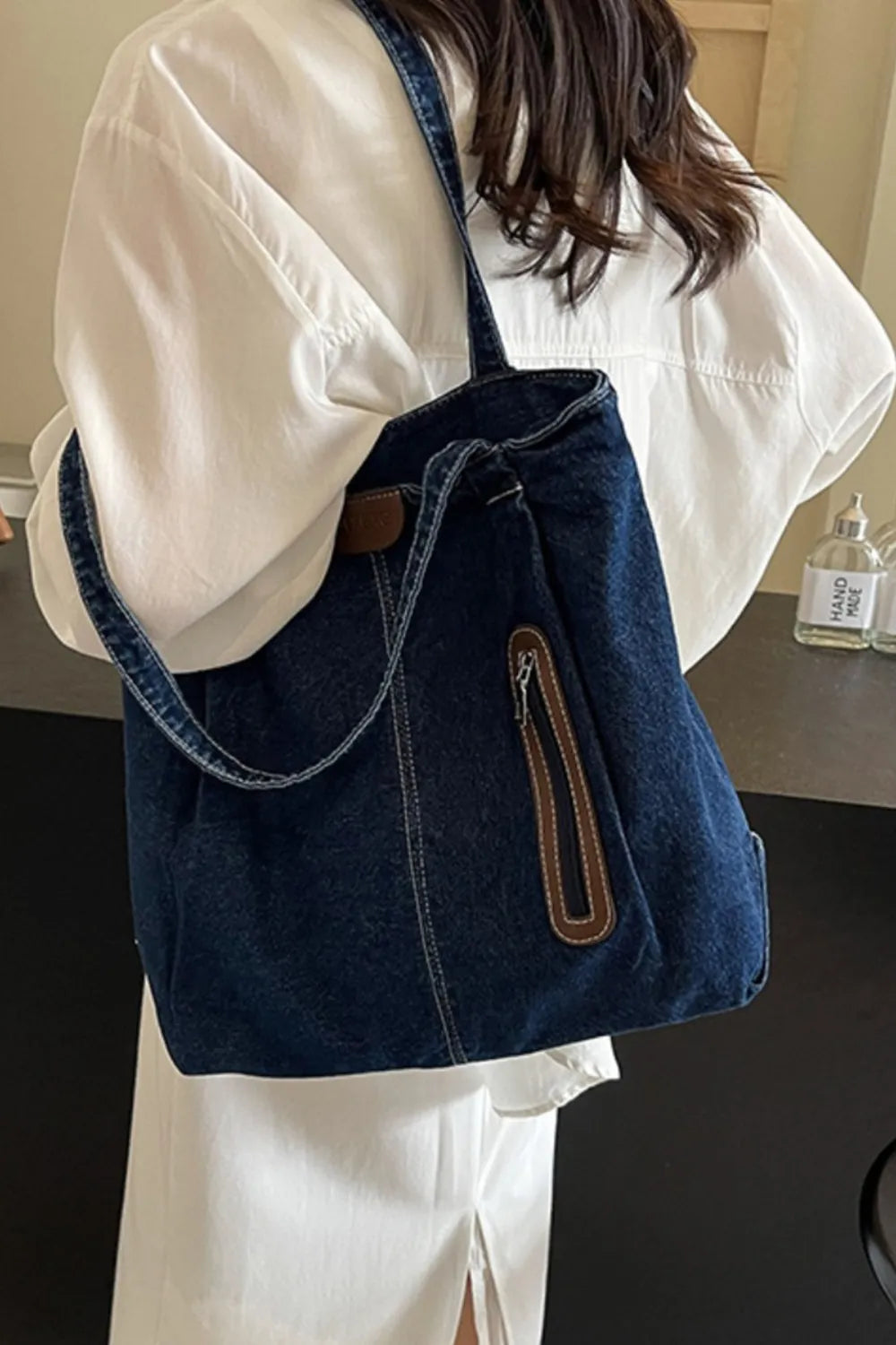 Medium Denim Tote Bag - V.I.P Digital Presence