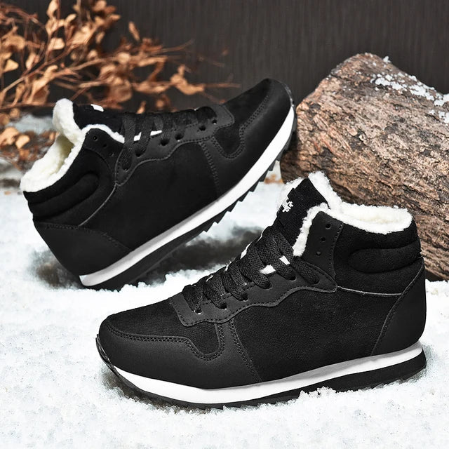 Men Boots Waterproof Winter Boots Men Lightweight Hight Top Plus 48 No Slip Warm Snow Boots Plush Women Footwear Leather Shoes - V.I.P Digital Presence