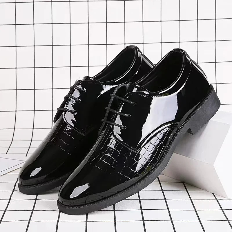 Men Leather Shoes Business Formal Fashion Leather Shoes Korean Style Casual Youth Versatile Men Leather Shoes - V.I.P Digital Presence