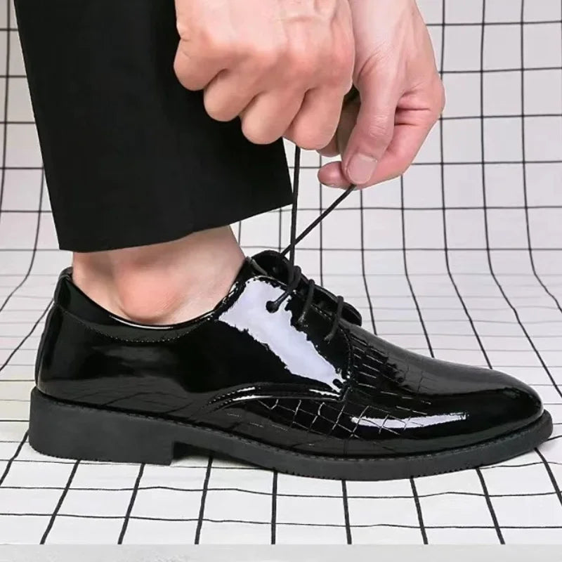Men Leather Shoes Business Formal Fashion Leather Shoes Korean Style Casual Youth Versatile Men Leather Shoes - V.I.P Digital Presence