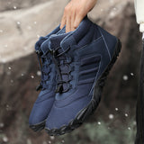 Men's and women's couple's outdoor cotton shoes, non-slip and wear-resistant hiking shoes, warm high-top plus wool boots, cold-resistant hiking shoes - V.I.P Digital Presence