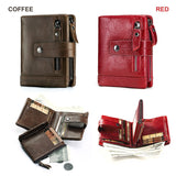Men's Bag Zipper Buckle Multi-Card First Layer Cowhide Coin Purse Short Leather Men's Wallet - V.I.P Digital Presence