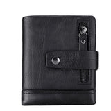 Men's Bag Zipper Buckle Multi-Card First Layer Cowhide Coin Purse Short Leather Men's Wallet - V.I.P Digital Presence