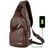 Men's Crossbody Bags Men's USB Chest Bag Designer Messenger bag Leather Shoulder Bags Diagonal Package - V.I.P Digital Presence