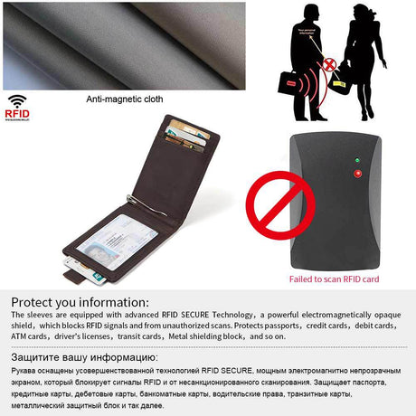 Men's Dollar Clip RFID Antimagnetic Card Holder Multifunctional Wallet Card Holder Fashion Wallet - V.I.P Digital Presence