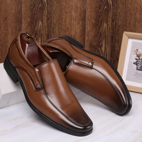 Men's leather shoes, men's color polishing shoes, men's shoes, one foot stepping men's leather shoes, small square toe Japanese men's leather shoes - V.I.P Digital Presence