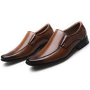 Men's leather shoes, men's color polishing shoes, men's shoes, one foot stepping men's leather shoes, small square toe Japanese men's leather shoes - V.I.P Digital Presence