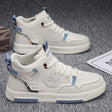 Men's new breathable high top shoes for male students, trendy and versatile white shoes, thick soled sports and leisure board shoes - V.I.P Digital Presence