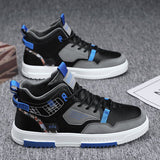 Men's new breathable high top shoes for male students, trendy and versatile white shoes, thick soled sports and leisure board shoes - V.I.P Digital Presence