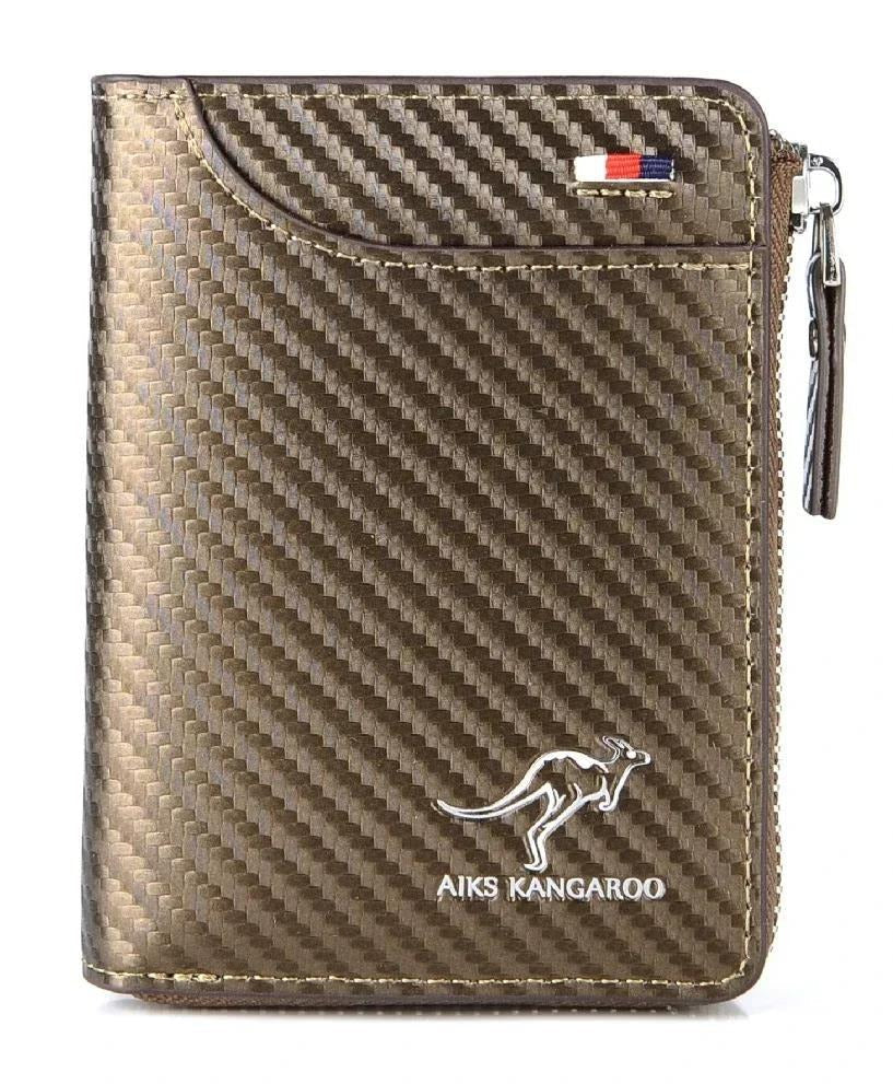 Men's  Protected PU Leather Wallet Vintage Short Purse - V.I.P Digital Presence