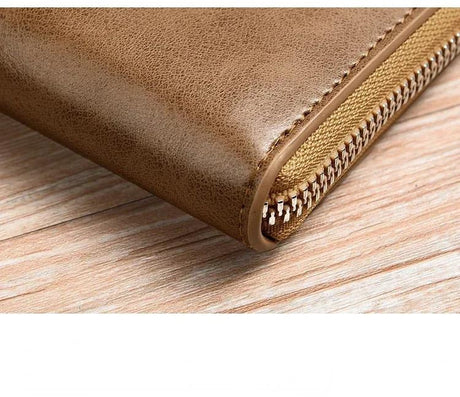 Men's  Protected PU Leather Wallet Vintage Short Purse - V.I.P Digital Presence