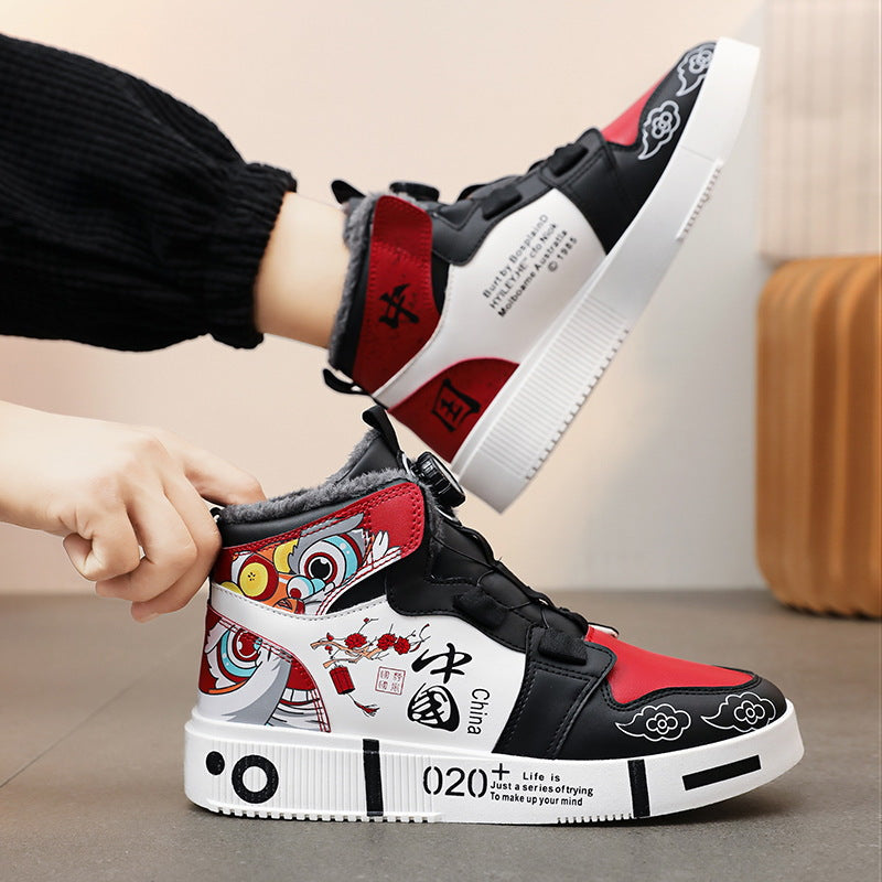 Men's shoes, autumn high top anti slip board shoes, men's styles, spring and autumn styles, student casual sports shoes - V.I.P Digital Presence