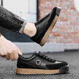 Men's shoes, casual flat shoes, teenagers' leather surface, waterproof thick sole, increased height - V.I.P Digital Presence