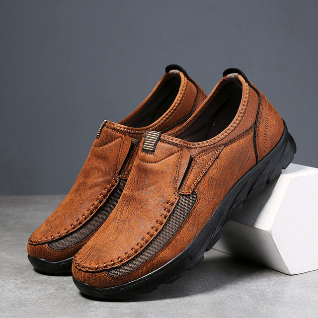 Men's shoes, fashionable and breathable, men's business shoes, British lazy shoes, dad's single shoes, casual shoes, men's shoes - V.I.P Digital Presence