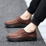 Men's shoes, fashionable and breathable, men's business shoes, British lazy shoes, dad's single shoes, casual shoes, men's shoes - V.I.P Digital Presence