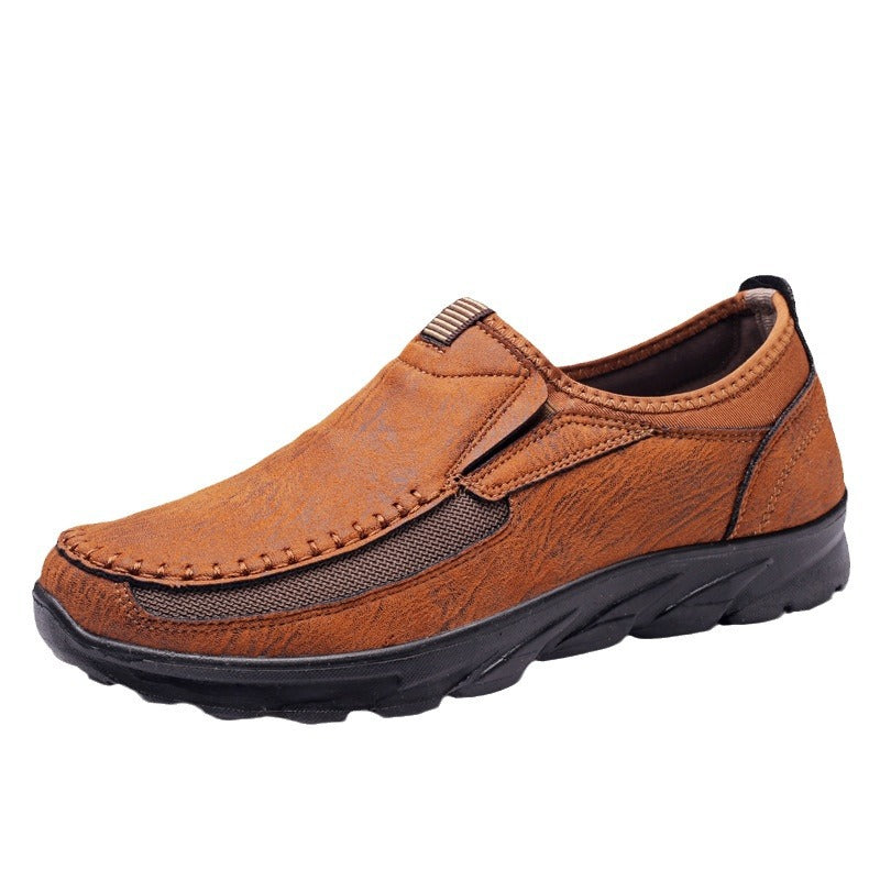 Men's shoes, fashionable and breathable, men's business shoes, British lazy shoes, dad's single shoes, casual shoes, men's shoes - V.I.P Digital Presence