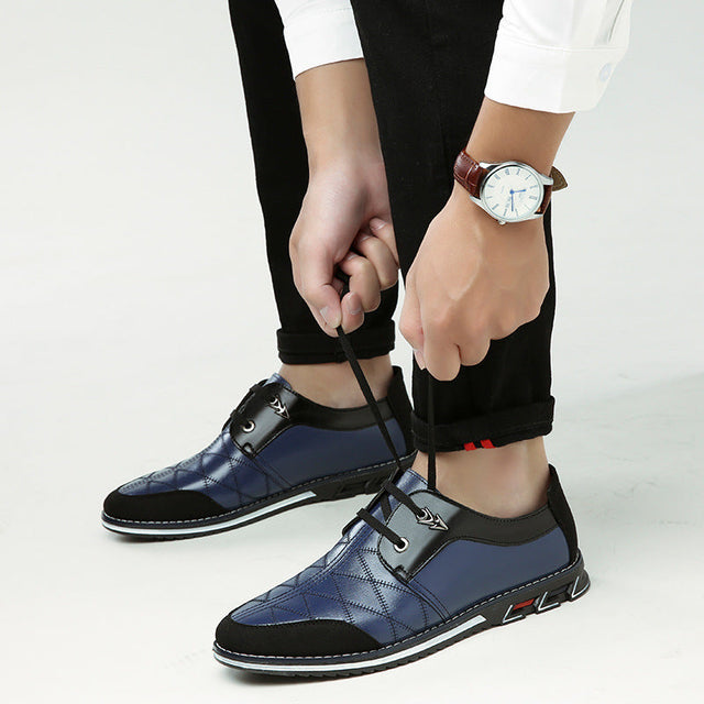 Men's shoes, men's trendy shoes, Korean version, trendy British, versatile, soft sole, non tied casual leather shoes - V.I.P Digital Presence