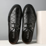 Men's shoes, men's trendy shoes, Korean version, trendy British, versatile, soft sole, non tied casual leather shoes - V.I.P Digital Presence