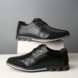 Men's shoes, men's trendy shoes, Korean version, trendy British, versatile, soft sole, non tied casual leather shoes - V.I.P Digital Presence
