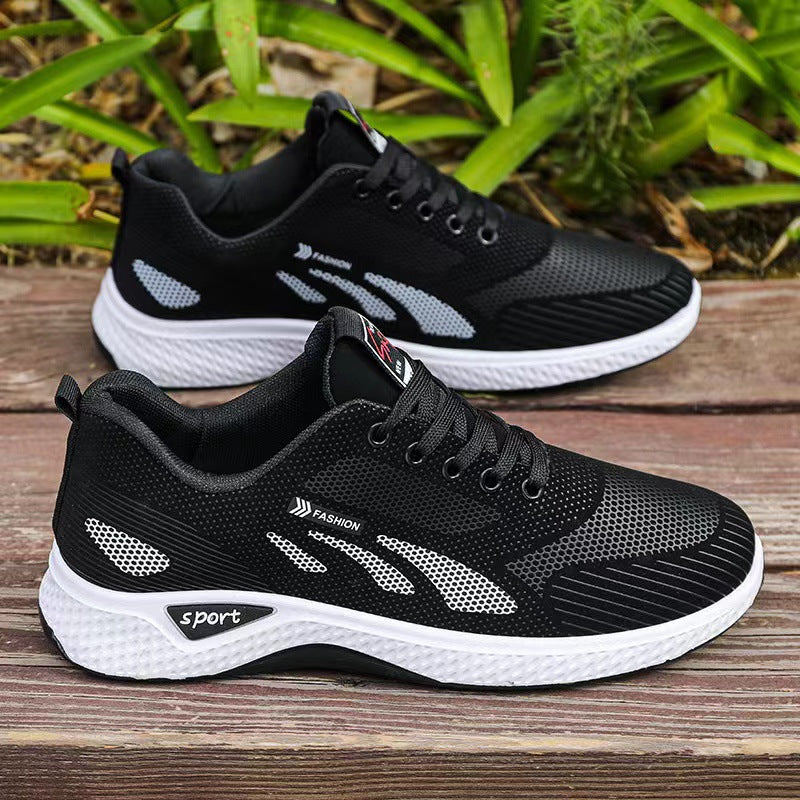 Men's shoes, trendy shoes, spring and summer waterproof and anti slip shoes, new casual shoes, soft soled running shoes, black mesh sports shoes for men - V.I.P Digital Presence