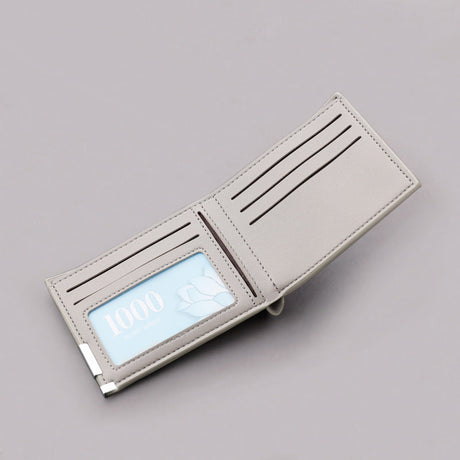 Men's Short Wallet Simple Ultra Thin Gray Can Hold Driver License Wallet Multi-Card Wallet Student Wallet - V.I.P Digital Presence
